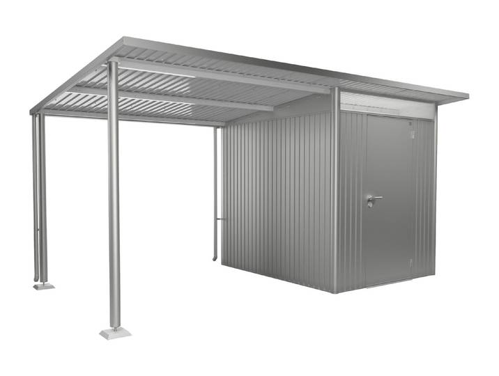 Biohort Seitendach L zu Gerätehaus AvantGarde A2/A6 Silber