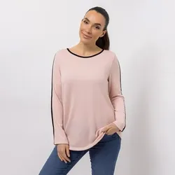 KIM & CO. Shirt Soft Touch Jersey Kontrast-Details figurumspielend