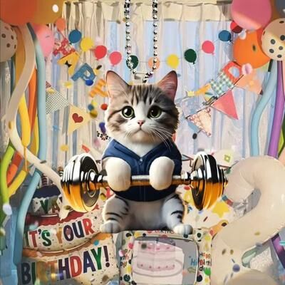 Of Wheels Deals Car Interior Accessory, Fun Animal Cat Pendant With Chain, Realistic Rearview Mirror Hanging Ornament style 12