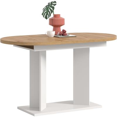 Esstisch HOME AFFAIRE "GERO, 130-170 cm, ausziehbar, Säulengestell", weiß (weiß, artisan eiche nachbildung), H:76cm, Tische, Esstisch, Tisch, Esstisch, Esszimmer, Esszimmertisch, Küchetisch, Bartisch