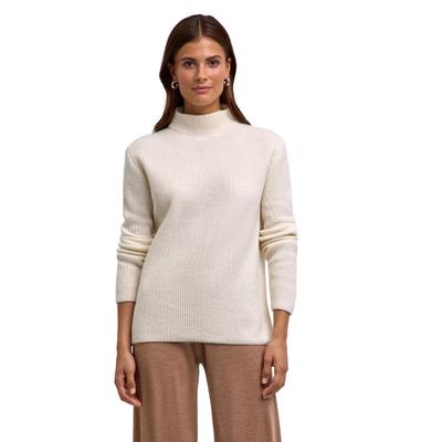 Strickpullover FALKE "FALKE Pullover", Damen, Gr. XL, weiß (off, weiß (2040)), Pullover Strickpullover