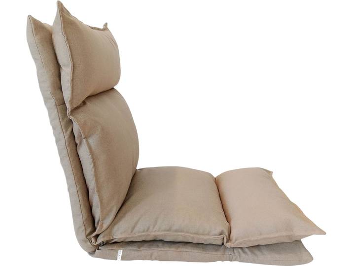 Rebecca Mobili Siège de fauteuil en métal et polyester beige