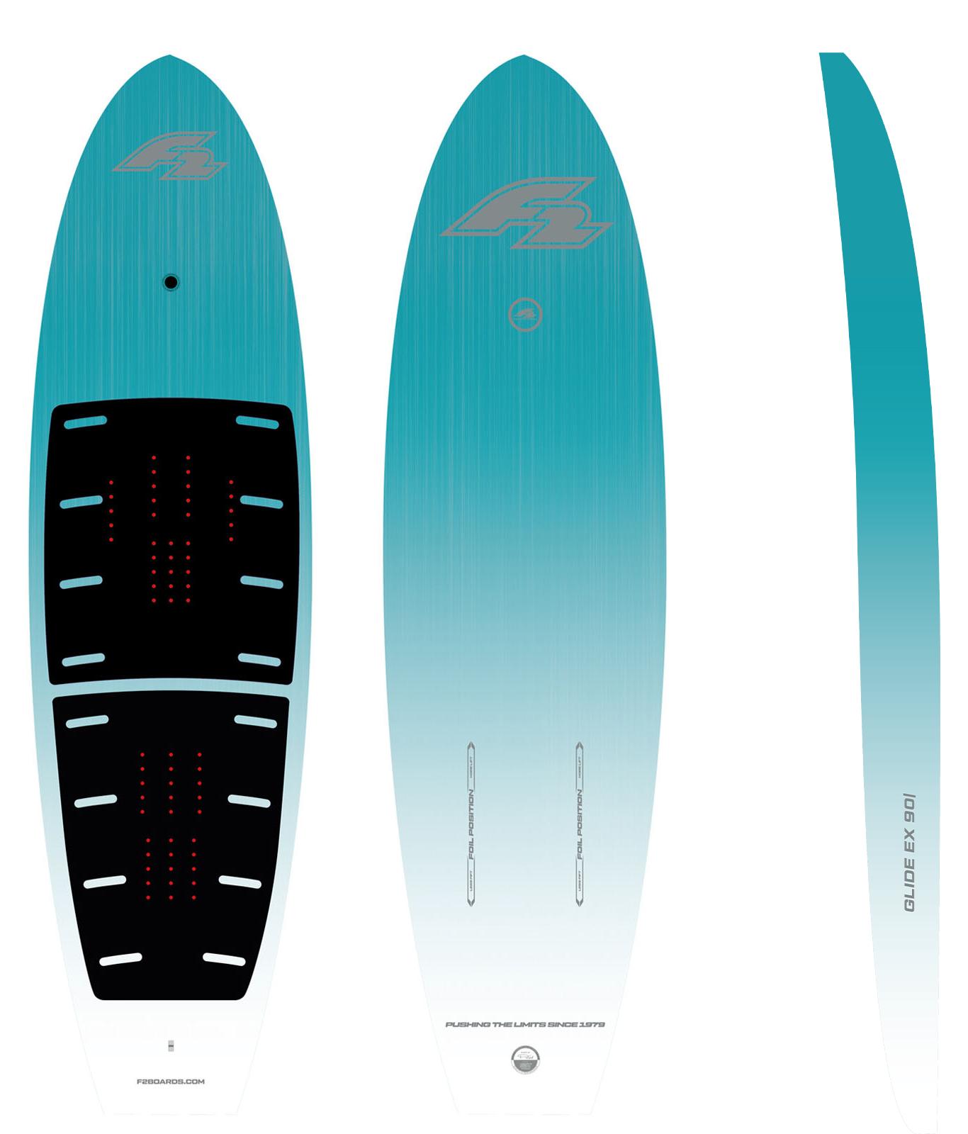 F2 Foil Board Glide Ex Downwind Hardsup 100 l Türkis 2024/25