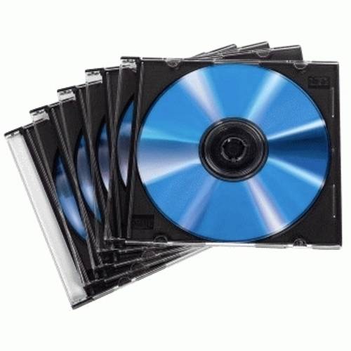 CD-Leerhülle Slim transparent/schwarz VE=50 Stück