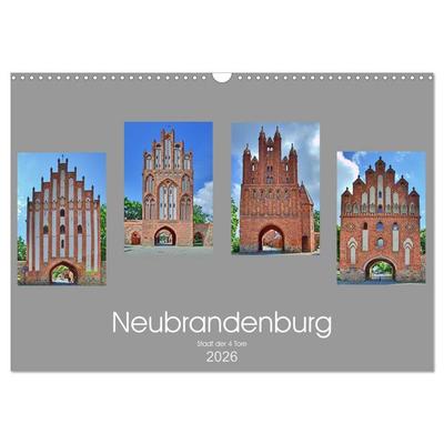 Neubrandenburg - Stadt der 4 Türme (Wandkalender 2026 DIN A3 quer), CALVENDO Monatskalender