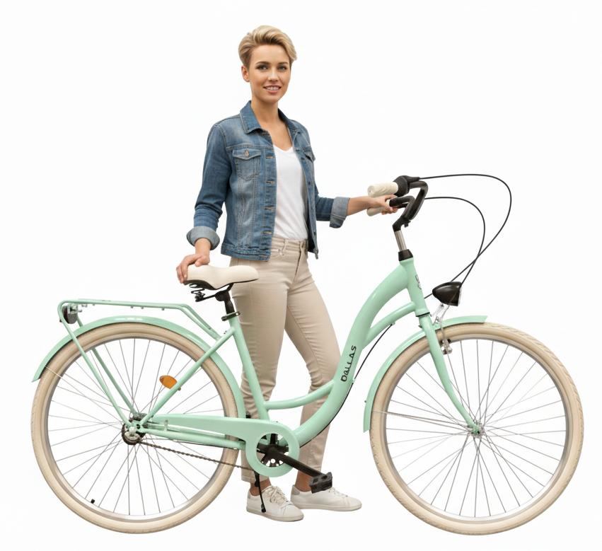 Dallas Bike Fahrrad - Damenfahrrad 28 Zoll - Shimano Nexus 3-Gang - Rahmen M 18" - Mint-Creme