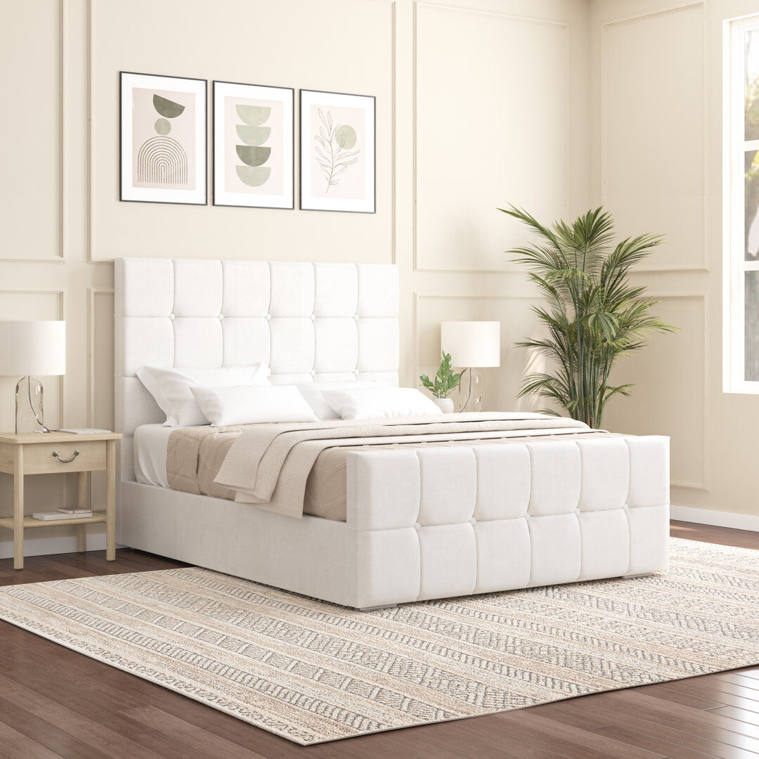 Fairmont Park Oakpark Upholstered Bed Frame White Single (3')