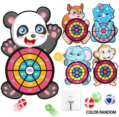 Inspired Finds Montessori Sticky Ball Dart Board Target Game For Kids Ages 4 To 6 panda