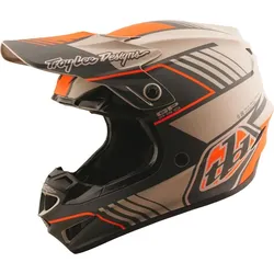 Troy Lee Designs GP Pro Segment, Motocrosshelm - Matt Beige/Dunkelbraun/Orange - XL
