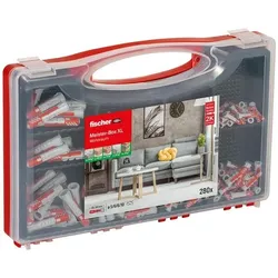 fischer Universaldübel-Sortiment »Meister-Box Wohnraum« 280 Stück grau