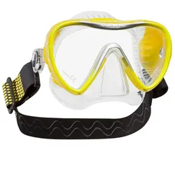 Scubapro Tauchmaske - Synergy 2 - mit Comfort Strap - Rahmen: Klar - Silikon: Gelb