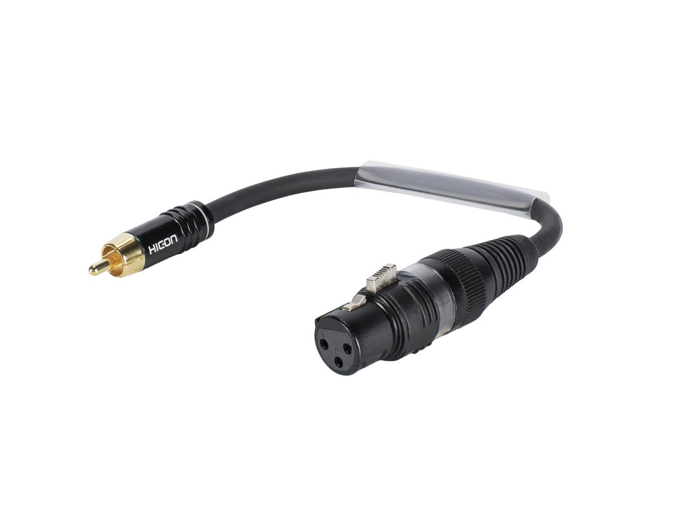 Sommer Cable Adapterkabel XLR vrouwelijk naar Cinch mannelijk, 0,15 meter, zwart