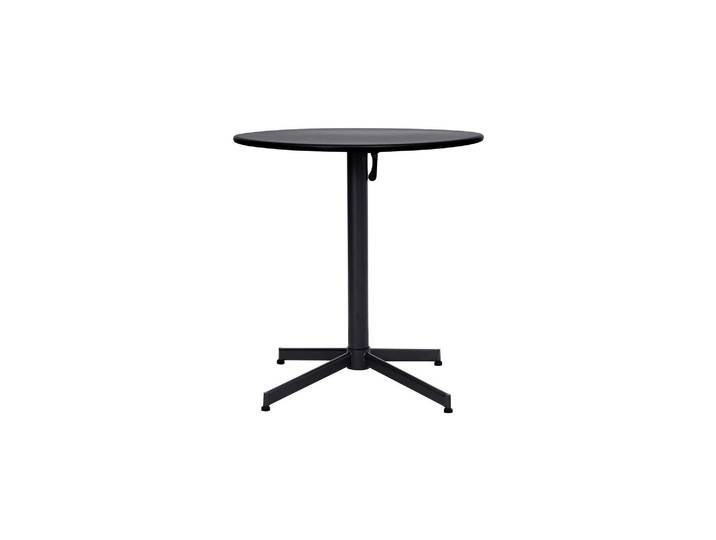 Table de repas en fer noir, ronde, 3 places, plateau pliable - Ho