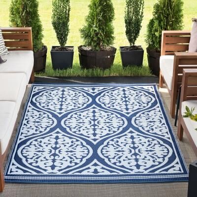 Alise Rugs Sundown Beach Floral Indoor/Outdoor Area Rug