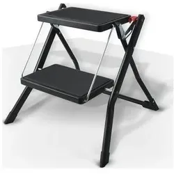 Steinbach, Leiter + Gerüst, Trittleiter 3 Stufen schwarz (Trittleiter, 42 cm)