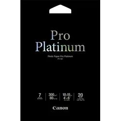 Canon Photo Paper Pro Platinum - 100 x 150 mm - 300 g/m2 - 20 Blatt Fotopapier -...