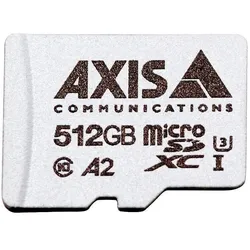 Axis Speicherkarte Surveillance 512 GB microSDXC 1 Stück (512 GB, microSDXC, U3, UHS-I), Speicherkarte, Weiss