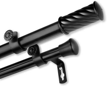 InStyleDesign Handle Adjustable Double Curtain Rod