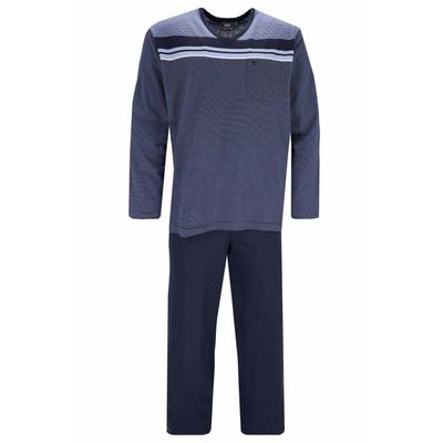 Schlafanzug HAJO "Pyjama", Herren, Gr. 5XL, blau, Obermaterial: 62% Baumwolle CO. 38% Polyester PES., Homewear-Sets Schlafanzug