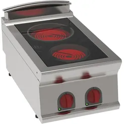 EURAST - Glaskeramik-kochfeld 2 hitzezonen - 400x700x280 mm - 4300 W 400/3V - 35510617