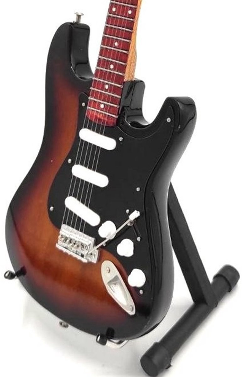 Miniatuur replica Fender Stratocaster gitaar Ritchie Blackmore Deep Purple