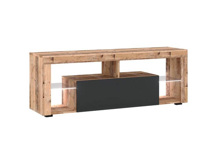 TV-Lowboard Everest B: 140 cm Alteiche Anthrazit