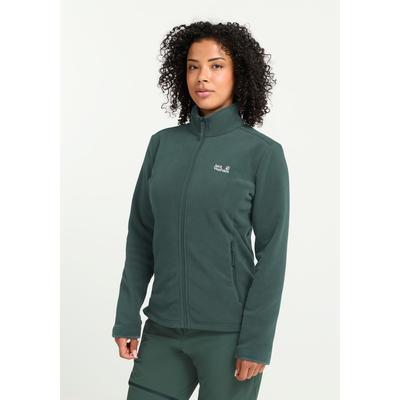 Fleecejacke JACK WOLFSKIN "TAUNUS 200 FZ W", Damen, Gr. S, sago palm, Fleece, Obermaterial: 100% Polyester. Futter: 100% Polyester, Jacken Fleecejacke, als sportlicher Midlayer, für Wandern und Freizeit, wärmend, Topseller