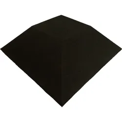 ErgoFloor - ErgoPlay Impact Gummifliesen / Fall-Matte Ecke 500x500x75 mm Schwarz