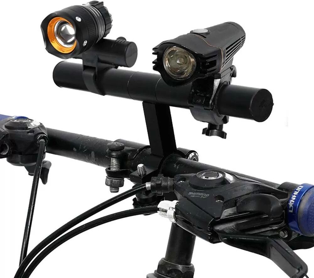 INF Extension de Guidon de Vélo Noir 20cm - Support Multifonctionnel pour Accessoires de Cyclisme
