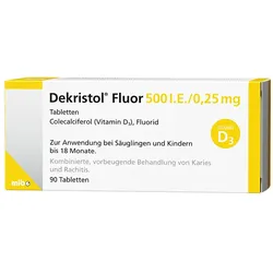 DEKRISTOL Fluor 500 I.E./0,25 mg Tabletten 90 St