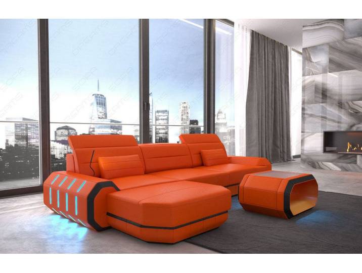 Ecksofa Roma L-Form aus Leder