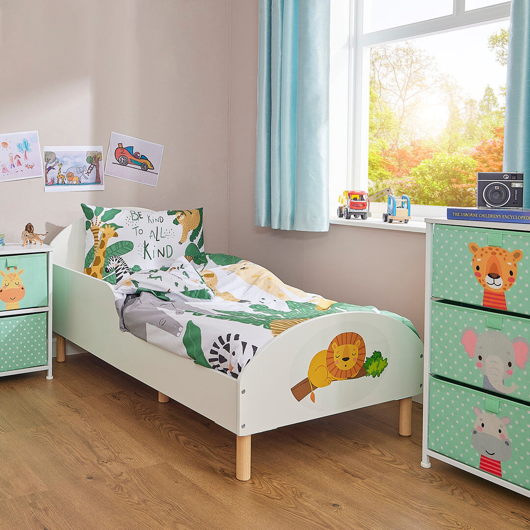 Liberty House Toys Kids White Toddler Bed - Jungle White EU Toddler - 70 x 160 cm