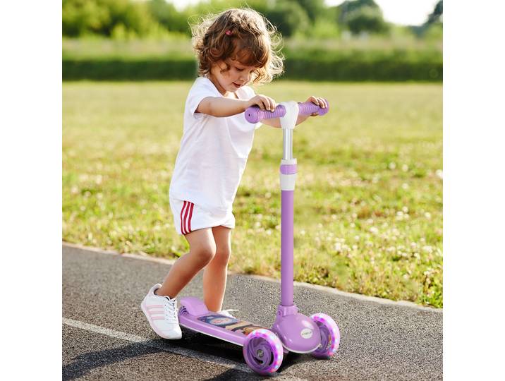 AIYAPLAY Trottinette Enfant LED Guidon Réglable Violet