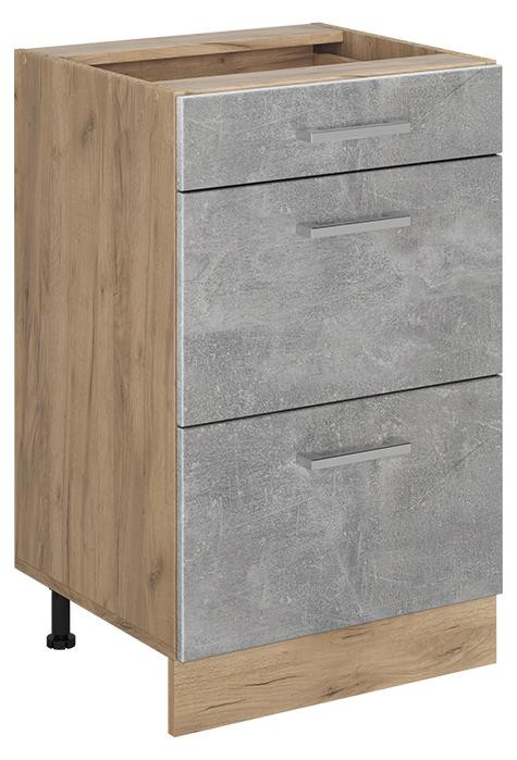 Vicco R-Line Keukenonderkast Beton/Goudkleurig Eiken, Model 69913