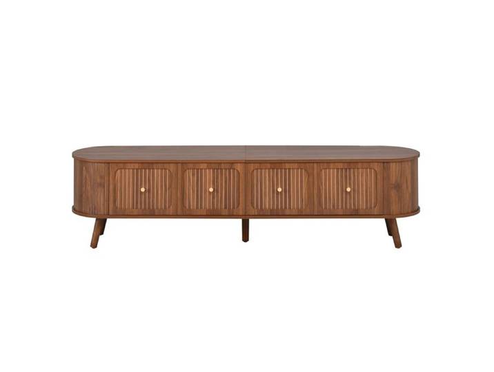 Meuble TV 180 cm – 4 portes – Finition noyer vintage
