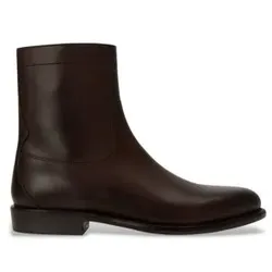 Polo Ralph Lauren für Herren. 811P15889002 Owen Zip Boot Stiefeletten aus Leder, dunkelbraun (44), Wohnung, Reißverschluss, Lässig