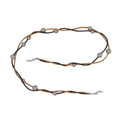 Collierkettchen STEUER "Brillenkette", bunt (mehrfarbig), Halsketten, Damen, 86cm, Metall, L: 86