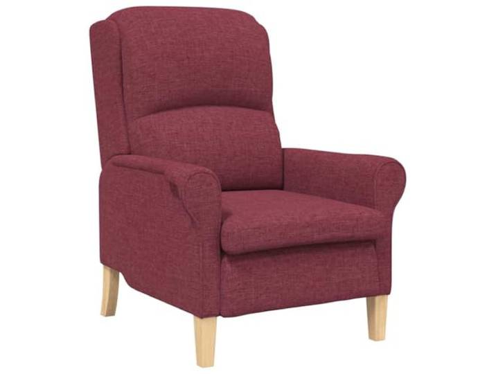 Sessel Rotwein aus Textil, Modern für Wohnzimmer, Weich und Stabil Polsterung weich, Holzwerkstoffrahmen, Schaumstoff- und Faserkissen, einfache Linien, einfache Reinigung