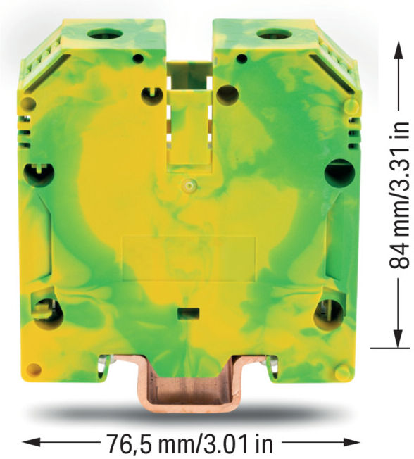 WAGO Bornier de terre 2 conducteurs 70 mm² 883-7007 (883-7007)
