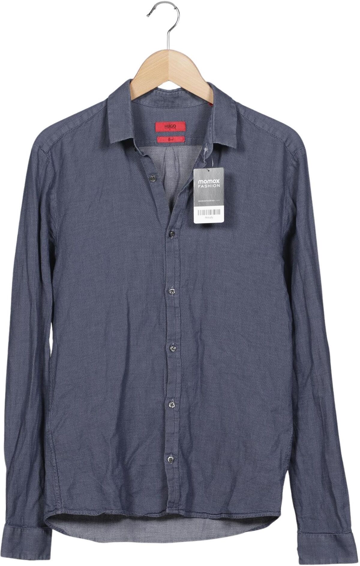 Hugo by Hugo Boss Herren Hemd, Blau, Gr. S, Baumwolle - Second Hand