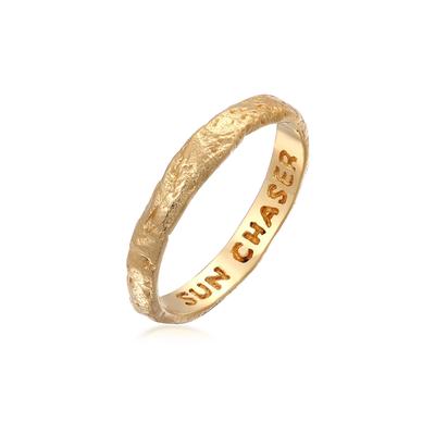Silberring HAZE & GLORY "Ring Bandring - Sun Chaser 925 Silber" Gr. 60, gold, Fingerringe, Herren, 60, Silber 925 (Sterlingsilber), Silberring