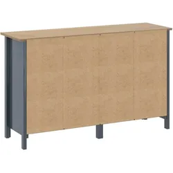 Sideboard Hill Range Kiefer Massivholz V1 | vidaXL : Farbe - Grau und Honigbraun, Größe - 130 x 40 x 80cm