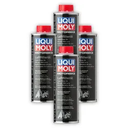 4x Luftfilteröl LIQUI MOLY 1625 Motorbike Luftfilteröl Foam Filter Oil 500 ml