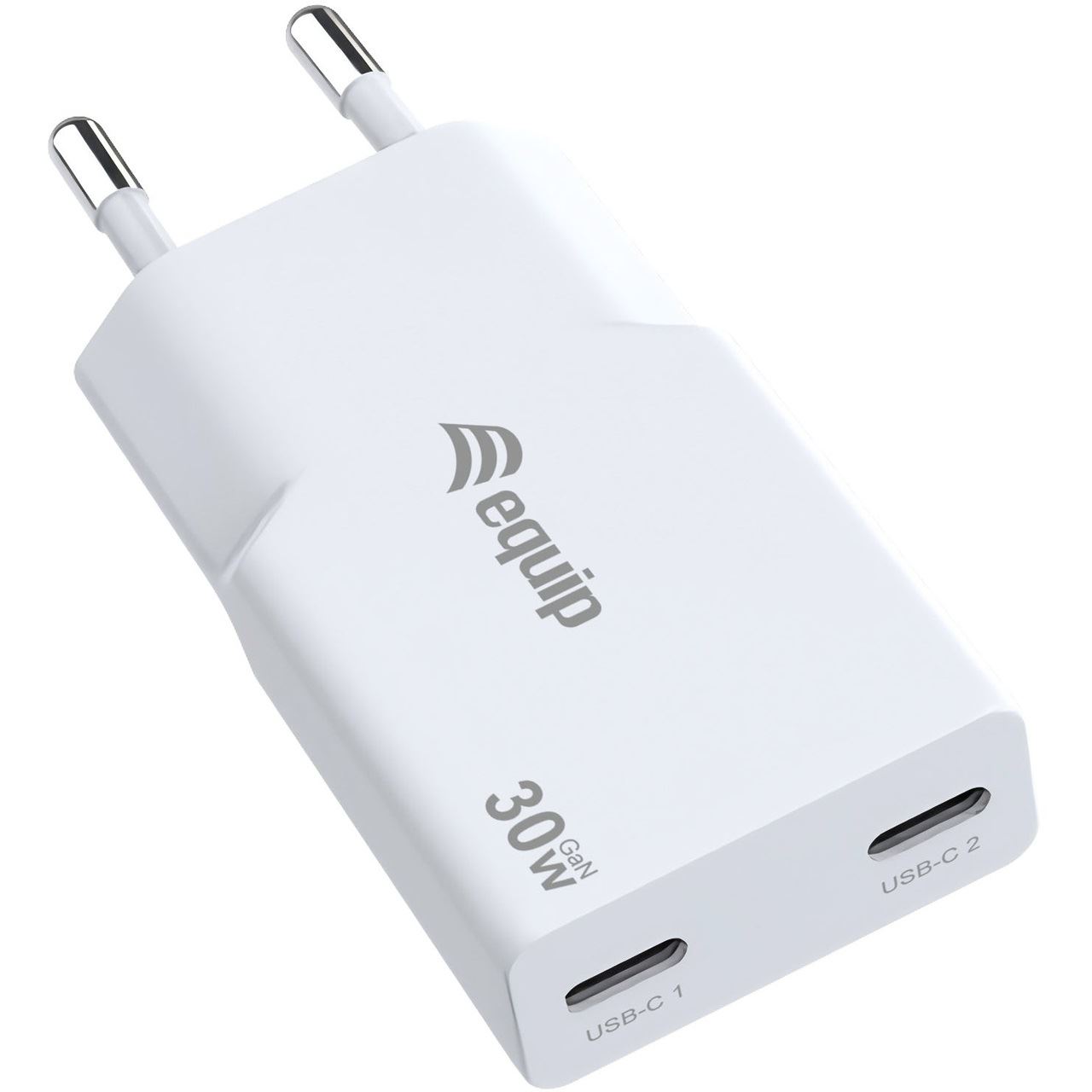 Equip Ladegerät 2Port 2x USB-C PD3.0 GaN Slim 30W weiß