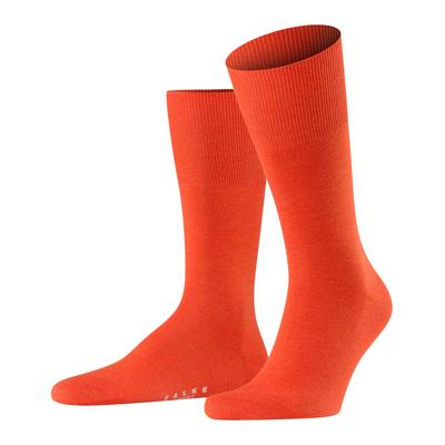 Socken FALKE "Airport", Herren, Gr. 45-46, Sockengröße, orange, Baumwolle, Elasthan, Polyamid, Schurwolle, normal, Socken Socken, klimaregulierend durch Schurwolle, atmungsaktiv, geruchshemmend
