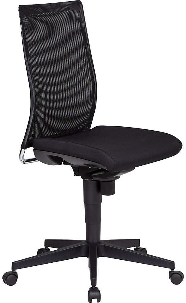 kaiserkraft Bürostuhl Hamilton, Synchronmechanik, schwarz, Netzrücken