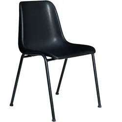 Besucherstuhl Objektstuhl Formschalenstuhl Stapelstuhl schwarz 230050