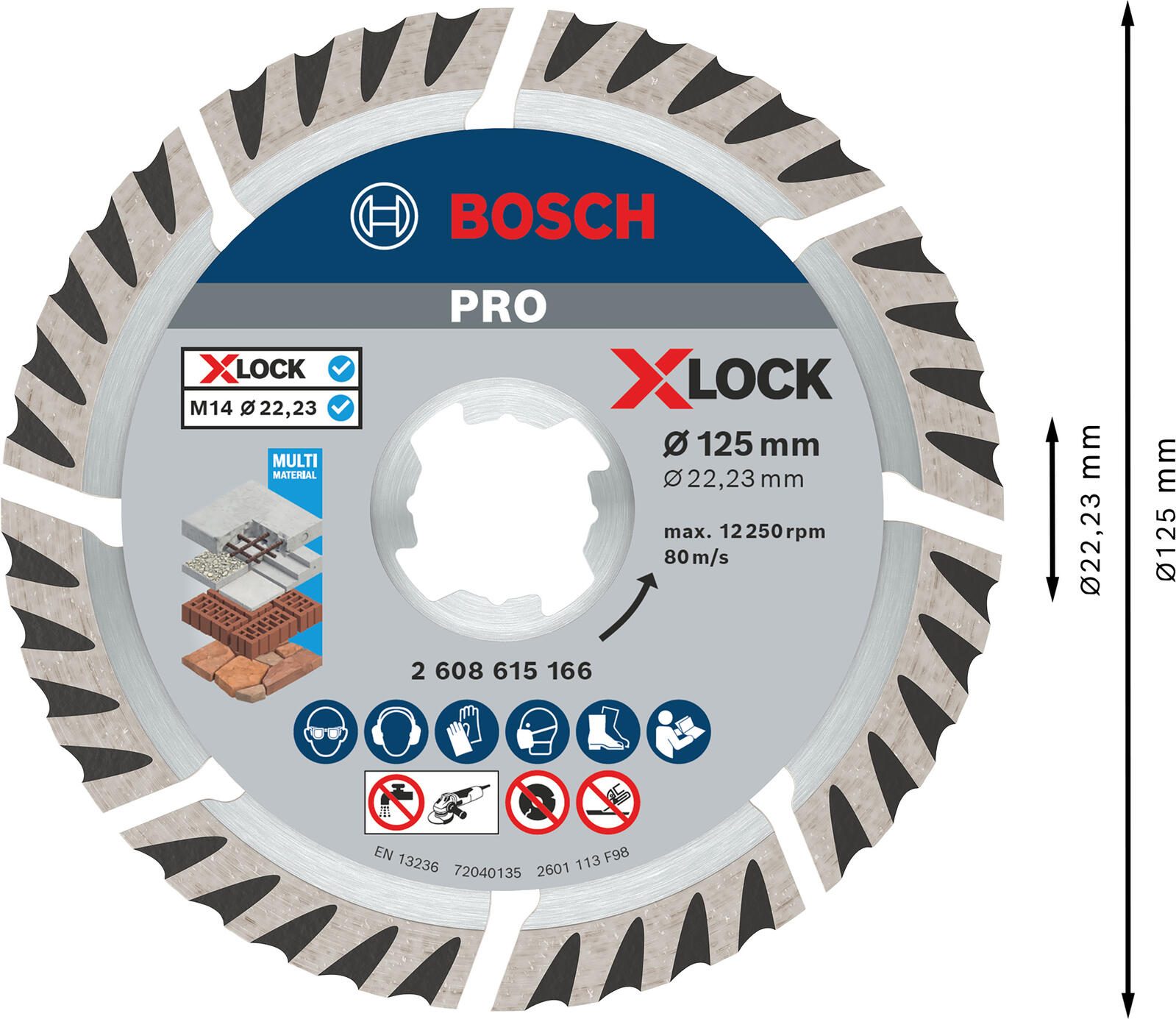 BOSCH Trennscheibe X-LOCK Standard for Universal 2608615166