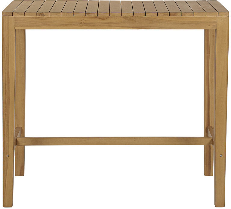 Miliboo Rechteckiger hoher Gartentisch aus massivem Teakholz L120 cm GILI