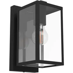 Außenwandleuchte Budrone Klar/Schwarz max. 40 Watt Wandlampe